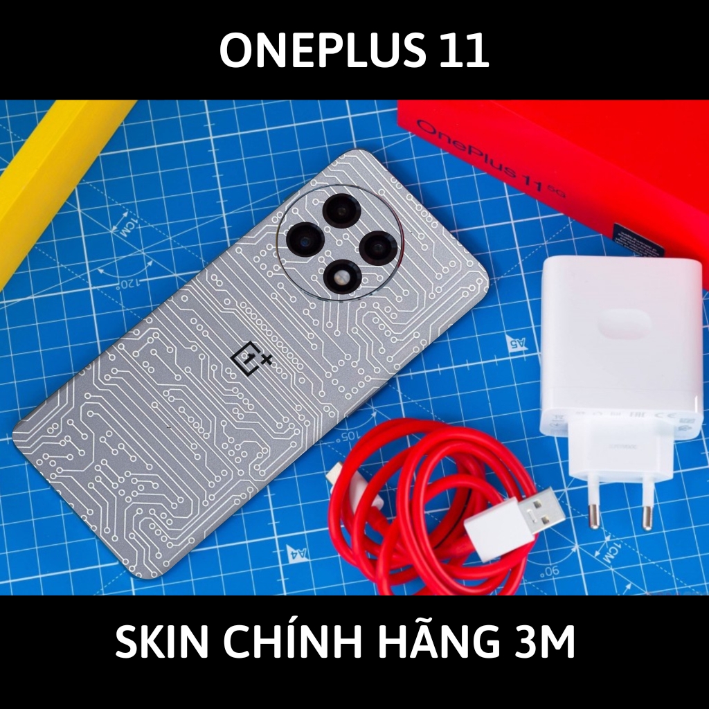 Skin 3m Oneplus 11 full body và camera nhập khẩu chính hãng USA phụ kiện điện thoại huỳnh tân store - Electronic White - Warp Skin Collection