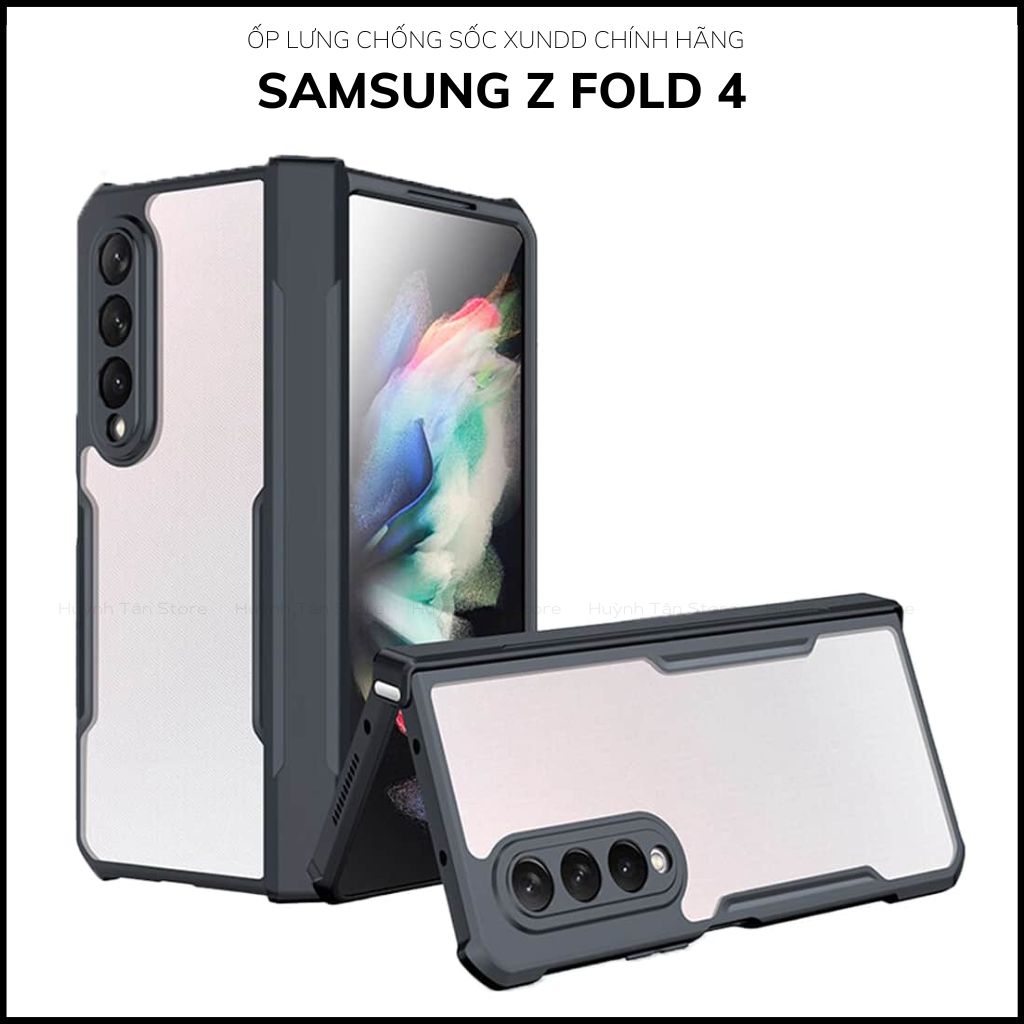 Ốp lưng samsung Z Fold 4 chống sốc xundd bảo vệ camera chính hãng chống ố vàng phụ kiện huỳnh tân store