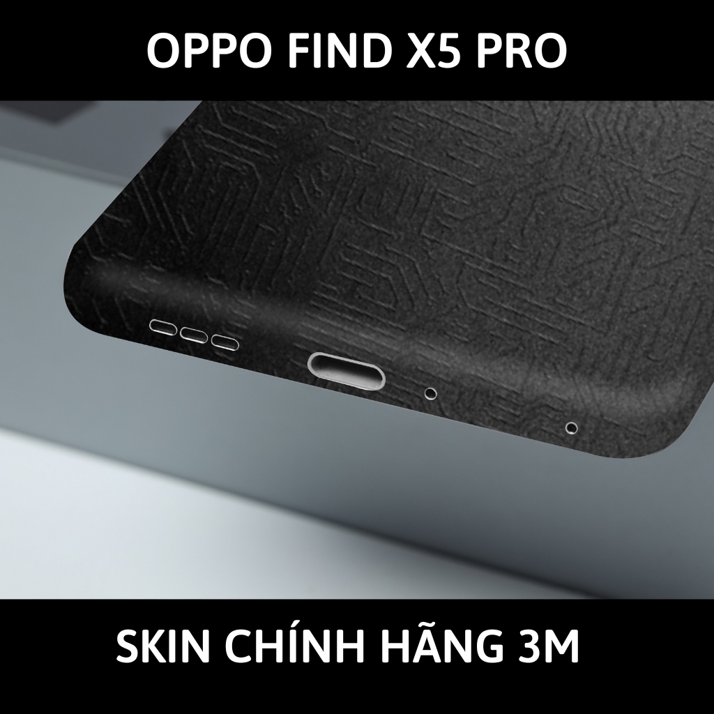 Dán skin điện thoại Oppo Find X5 Pro full body và camera nhập khẩu chính hãng USA phụ kiện điện thoại huỳnh tân store - Electronic Black - Warp Skin Collection