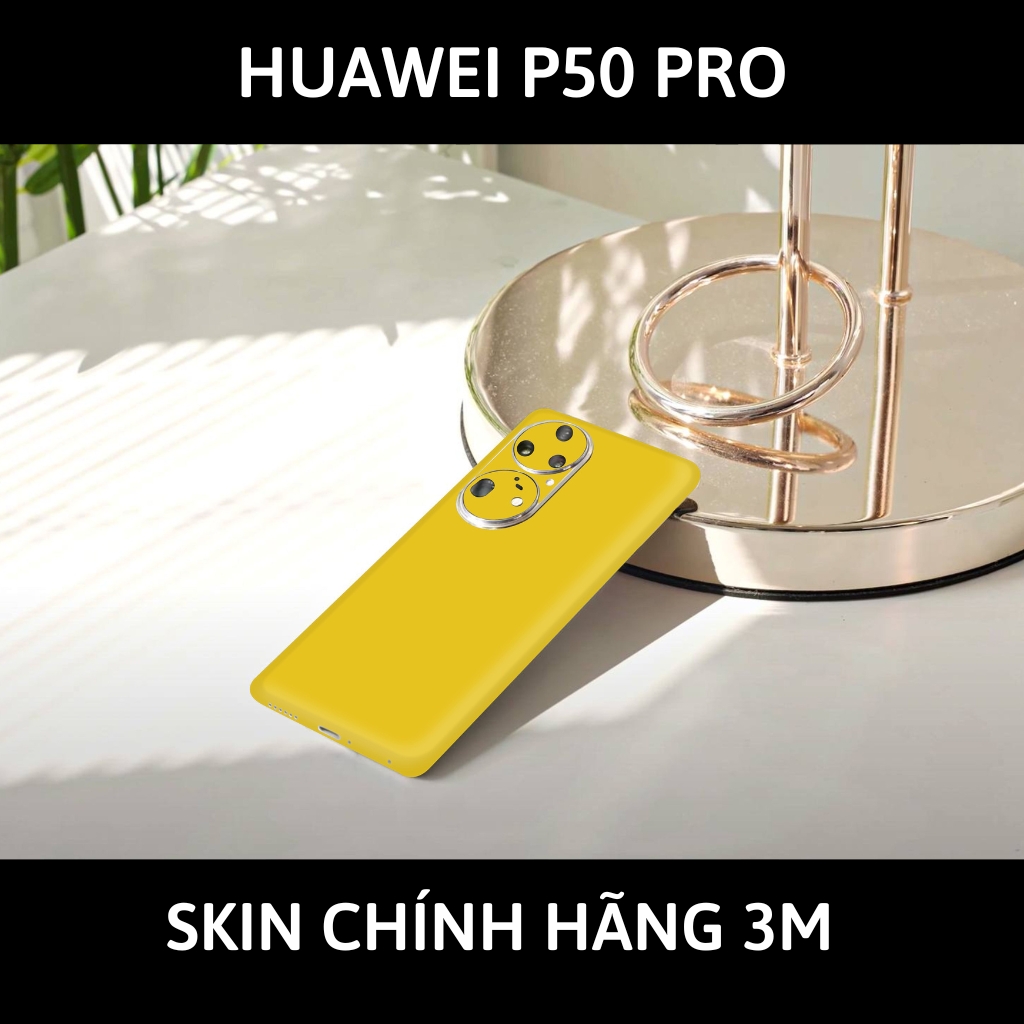 Dán skin điện thoại Huawei P50 Pro full body và camera nhập khẩu chính hãng USA phụ kiện điện thoại huỳnh tân store - Gloss Yellow - Warp Skin Collection