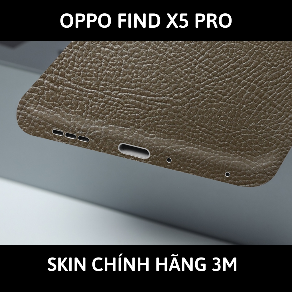 Dán skin điện thoại Oppo Find X5 Pro full body và camera nhập khẩu chính hãng USA phụ kiện điện thoại huỳnh tân store - Hexis Brown Leather - Warp Skin Collection