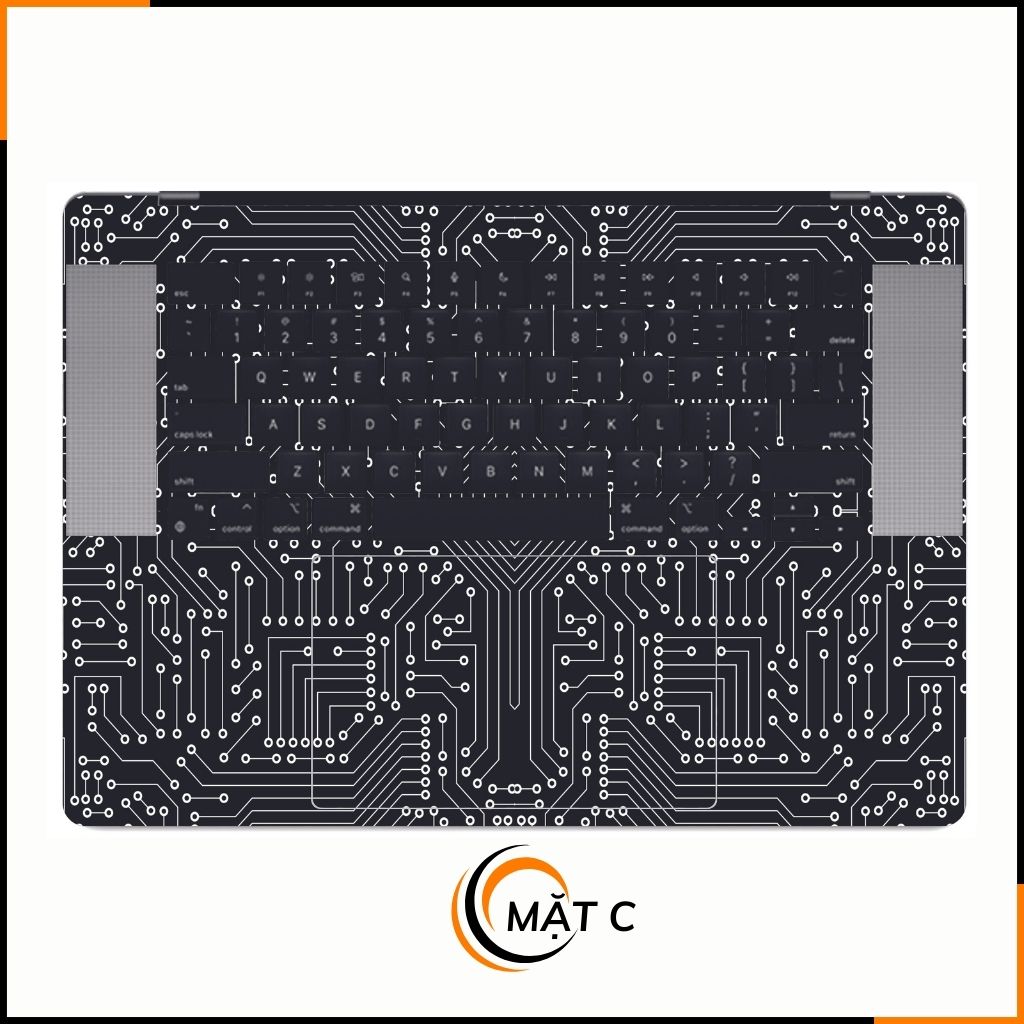 Dán skin macbook pro, macbook air chính hãng 3M nhập khẩu USA - SKIN 3M - MACBOOK - ELECTRIC BLACK  - SK B01 01  phụ kiện điện thoại huỳnh tân store
