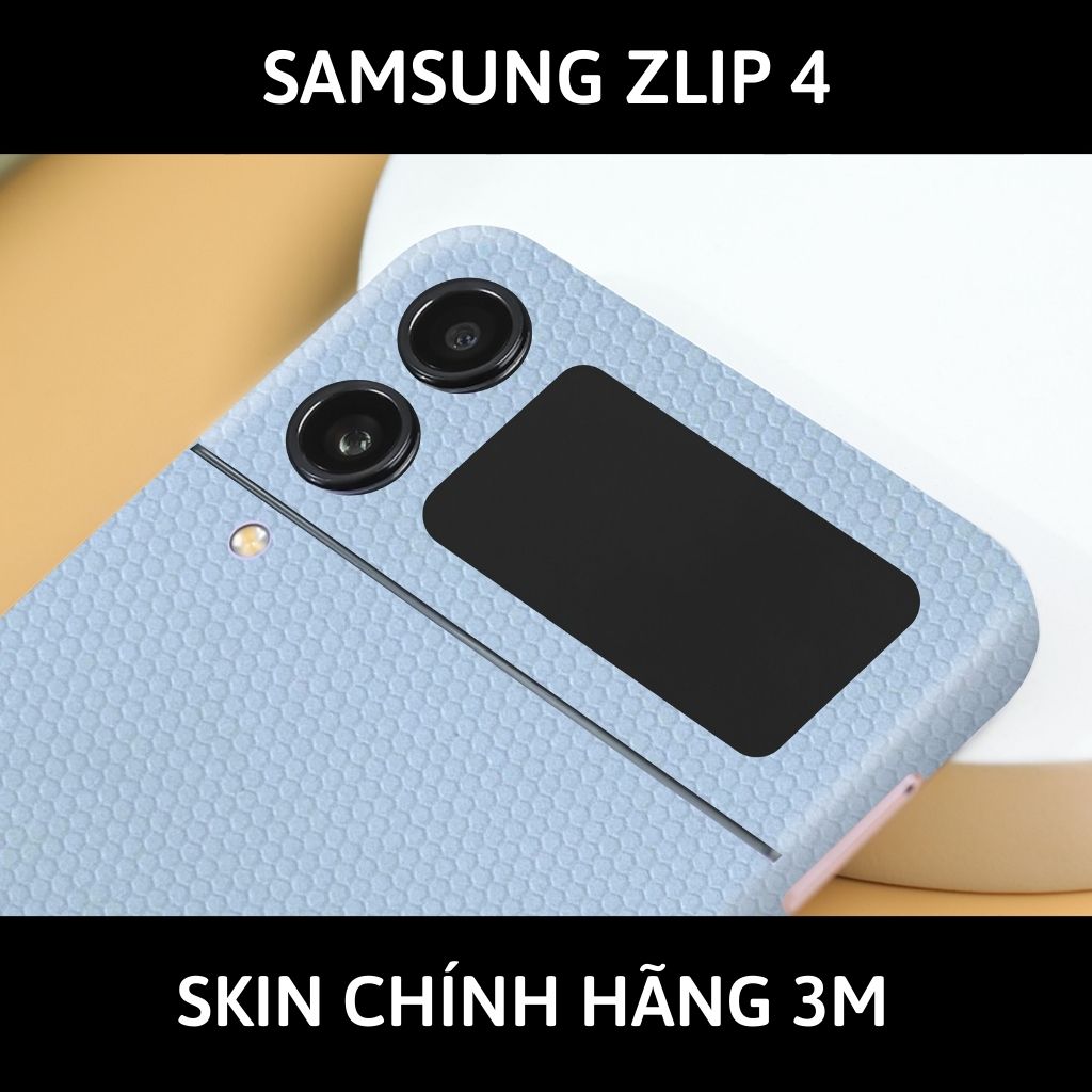 Skin 3m samsung galaxy Z Flip 4, Z Flip 3, Z Flip full body và camera nhập khẩu chính hãng USA phụ kiện điện thoại huỳnh tân store - Matrix White - Warp Skin Collection