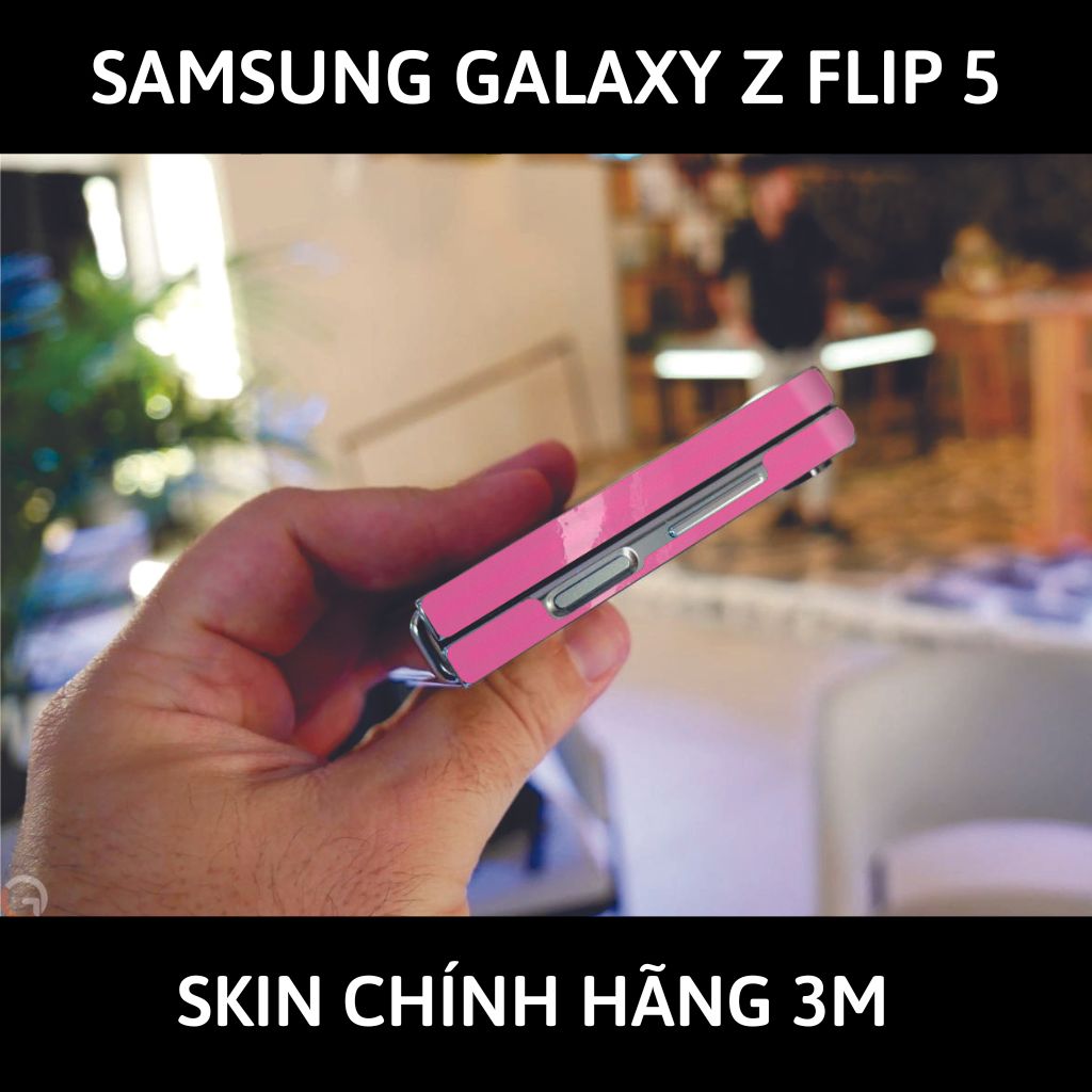 dán skin 3m samsung galaxy z flip 5 full body, camera phụ kiện điện thoại huỳnh tân store - Pink