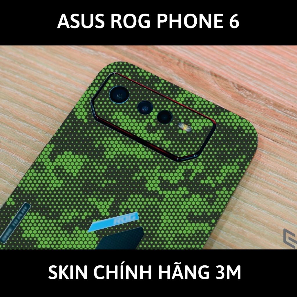 Skin 3m Google Asus Rog 6, Rog 6 Pro full body và camera nhập khẩu chính hãng USA phụ kiện điện thoại huỳnh tân store - Mamba Green - Warp Skin Collection