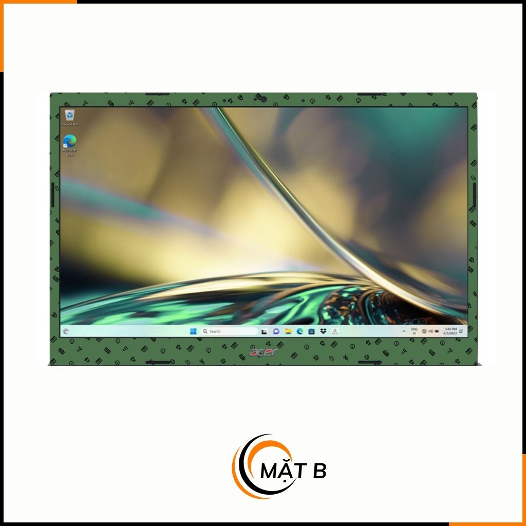 Dán skin laptop asus, dell , acer, hp, msi chính hãng ORAFOL nhập khẩu ĐỨC - SKIN 3M - LAPTOP - MANY STICKER GREEN  - SK B14 05 phụ kiện điện thoại huỳnh tân store