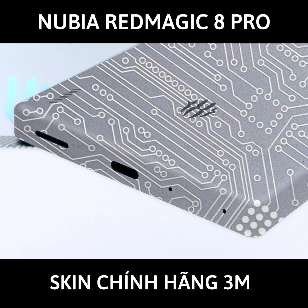 Skin 3m Nubia Redmagic 8 Pro, 8 Pro Plus full body và camera nhập khẩu chính hãng USA phụ kiện điện thoại huỳnh tân store - Electronic White 2021 - Warp Skin Collection