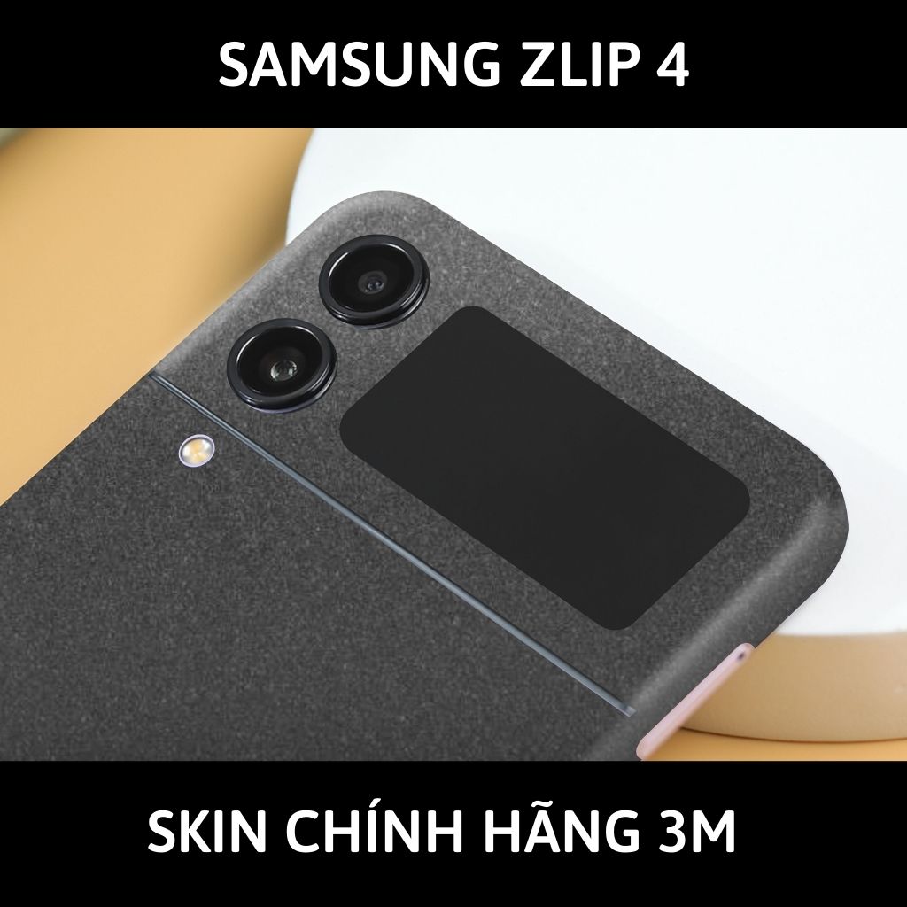 Skin 3m samsung galaxy Z Flip 4, Z Flip 3, Z Flip full body và camera nhập khẩu chính hãng USA phụ kiện điện thoại huỳnh tân store - Dark Grey - Warp Skin Collection