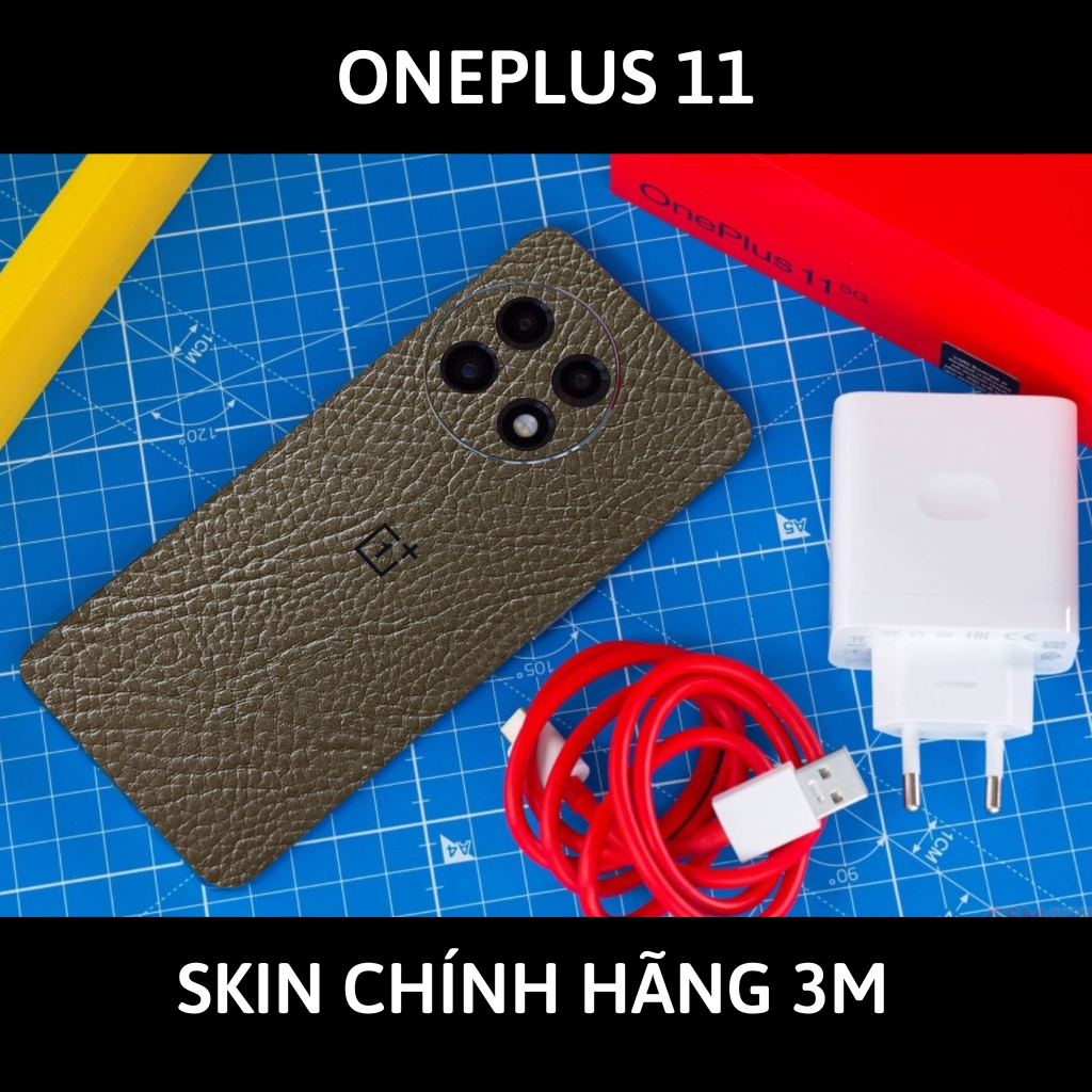 Skin 3m Oneplus 11 full body và camera nhập khẩu chính hãng USA phụ kiện điện thoại huỳnh tân store - Hexis Brown Leather - Warp Skin Collection