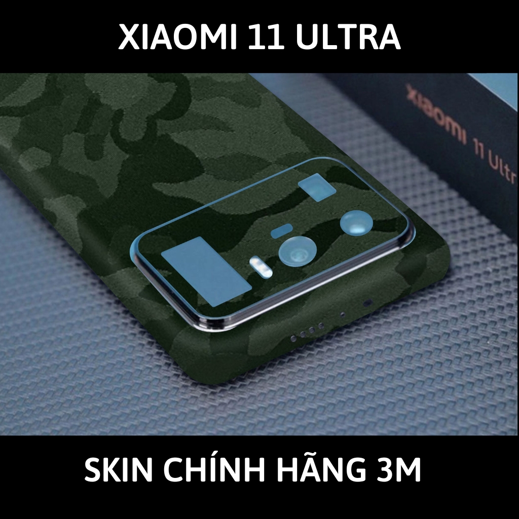 Skin 3m Mi 11 Ultra full body và camera nhập khẩu chính hãng USA phụ kiện điện thoại huỳnh tân store - Camo Green - Warp Skin Collection