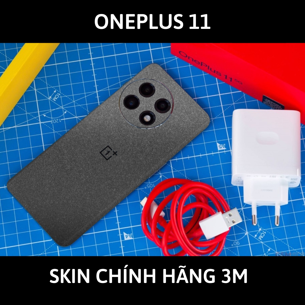 Skin 3m Oneplus 11 full body và camera nhập khẩu chính hãng USA phụ kiện điện thoại huỳnh tân store - Dark Grey - Warp Skin Collection