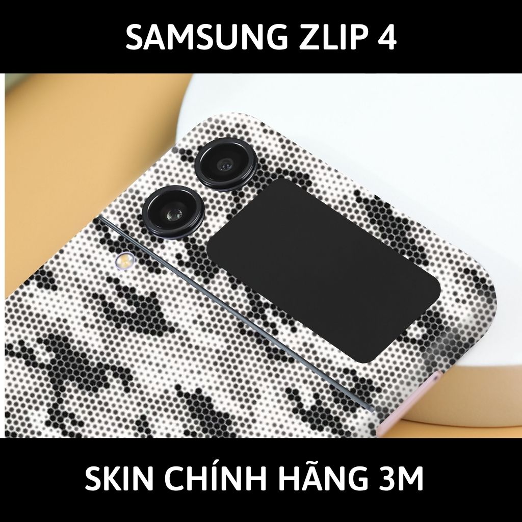 Skin 3m samsung galaxy Z Flip 4, Z Flip 3, Z Flip full body và camera nhập khẩu chính hãng USA phụ kiện điện thoại huỳnh tân store - Mamba White - Warp Skin Collection