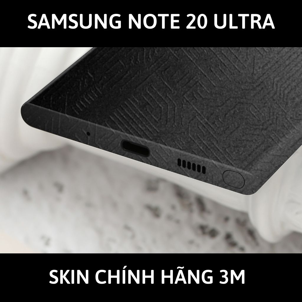 Skin 3m samsung galaxy note 20, note 20 ultra full body và camera nhập khẩu chính hãng USA phụ kiện điện thoại huỳnh tân store - Electronic Black 2022 - Warp Skin Collection