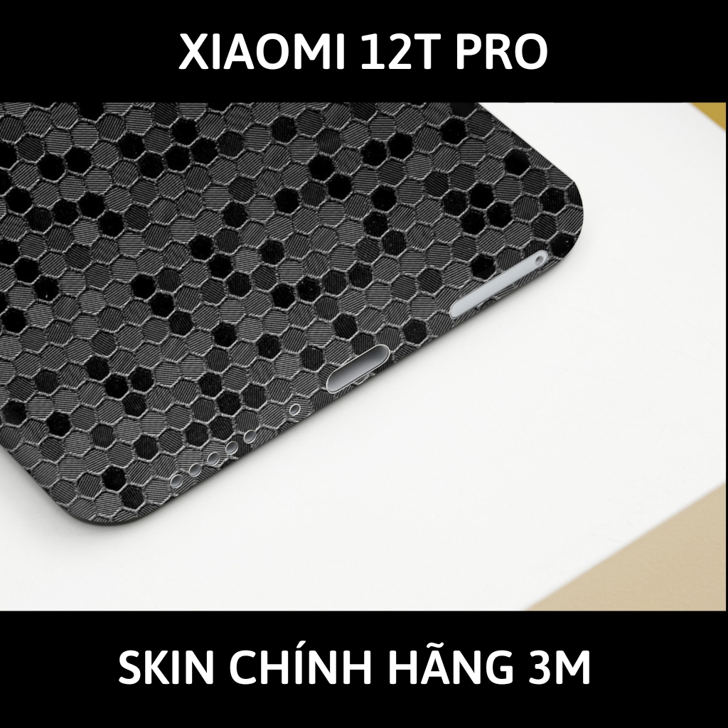 Skin 3m Mi 12T, Mi 12T Pro, K50 Ultra full body và camera nhập khẩu chính hãng USA phụ kiện điện thoại huỳnh tân store - Hexis Honeycomb Black - Warp Skin Collection