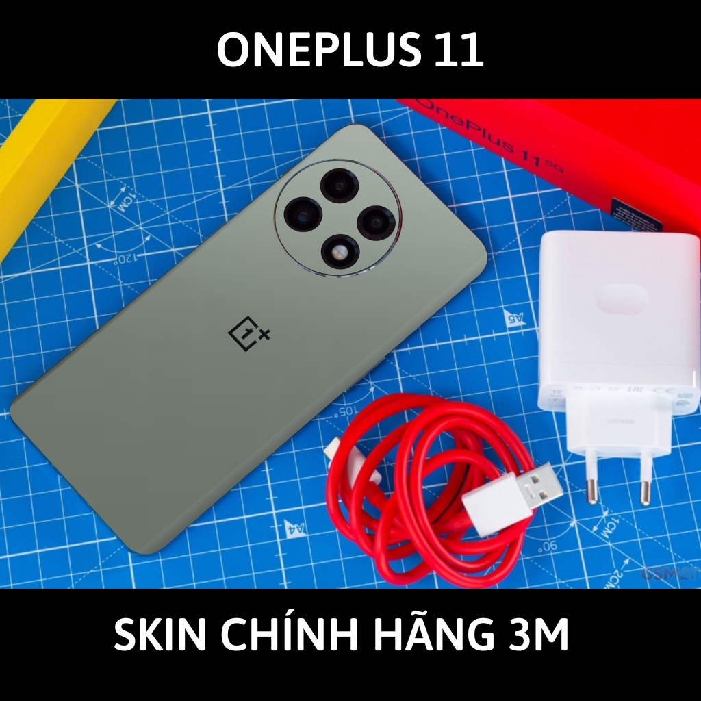 Skin 3m Oneplus 11 full body và camera nhập khẩu chính hãng USA phụ kiện điện thoại huỳnh tân store - Battle Ship Grey - Warp Skin Collection