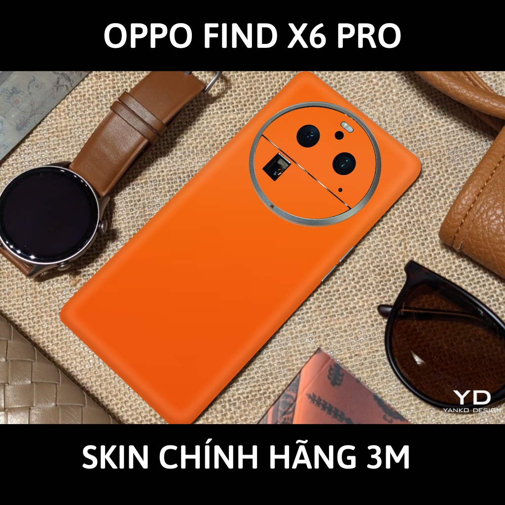 Dán skin điện thoại Oppo Find X6 Pro full body và camera nhập khẩu chính hãng USA phụ kiện điện thoại huỳnh tân store - Matte Oranger - Warp Skin Collection