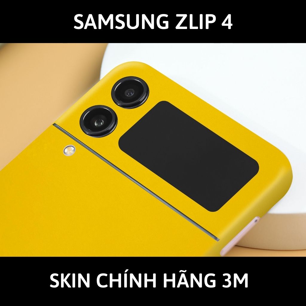 Skin 3m samsung galaxy Z Flip 4, Z Flip 3, Z Flip full body và camera nhập khẩu chính hãng USA phụ kiện điện thoại huỳnh tân store - Yellow Gloss - Warp Skin Collection