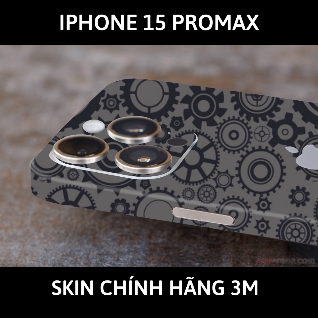 Dán skin điện thoại Iphone 15 Pro Max full body và camera nhập khẩu chính hãng USA phụ kiện điện thoại huỳnh tân store - Bánh Răng - Warp Skin Collection