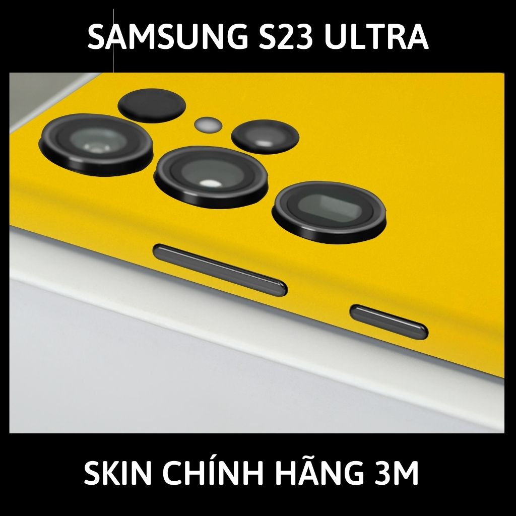 Skin 3m samsung galaxy s23, s23 plus, s23 ultra full body và camera nhập khẩu chính hãng USA phụ kiện điện thoại huỳnh tân store - Yellow Gloss - Warp Skin Collection
