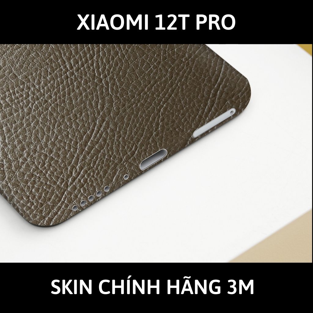 Skin 3m Mi 12T, Mi 12T Pro, K50 Ultra full body và camera nhập khẩu chính hãng USA phụ kiện điện thoại huỳnh tân store - Hexis Brown Leather - Warp Skin Collection