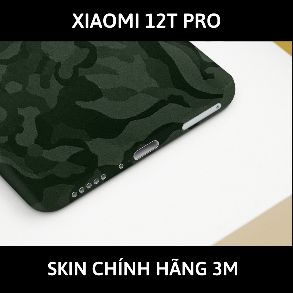 Skin 3m Mi 12T, Mi 12T Pro, K50 Ultra full body và camera nhập khẩu chính hãng USA phụ kiện điện thoại huỳnh tân store - Camo Green - Warp Skin Collection