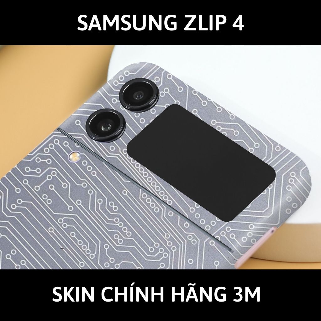 Skin 3m samsung galaxy Z Flip 4, Z Flip 3, Z Flip full body và camera nhập khẩu chính hãng USA phụ kiện điện thoại huỳnh tân store - Electronic White 2021 - Warp Skin Collection