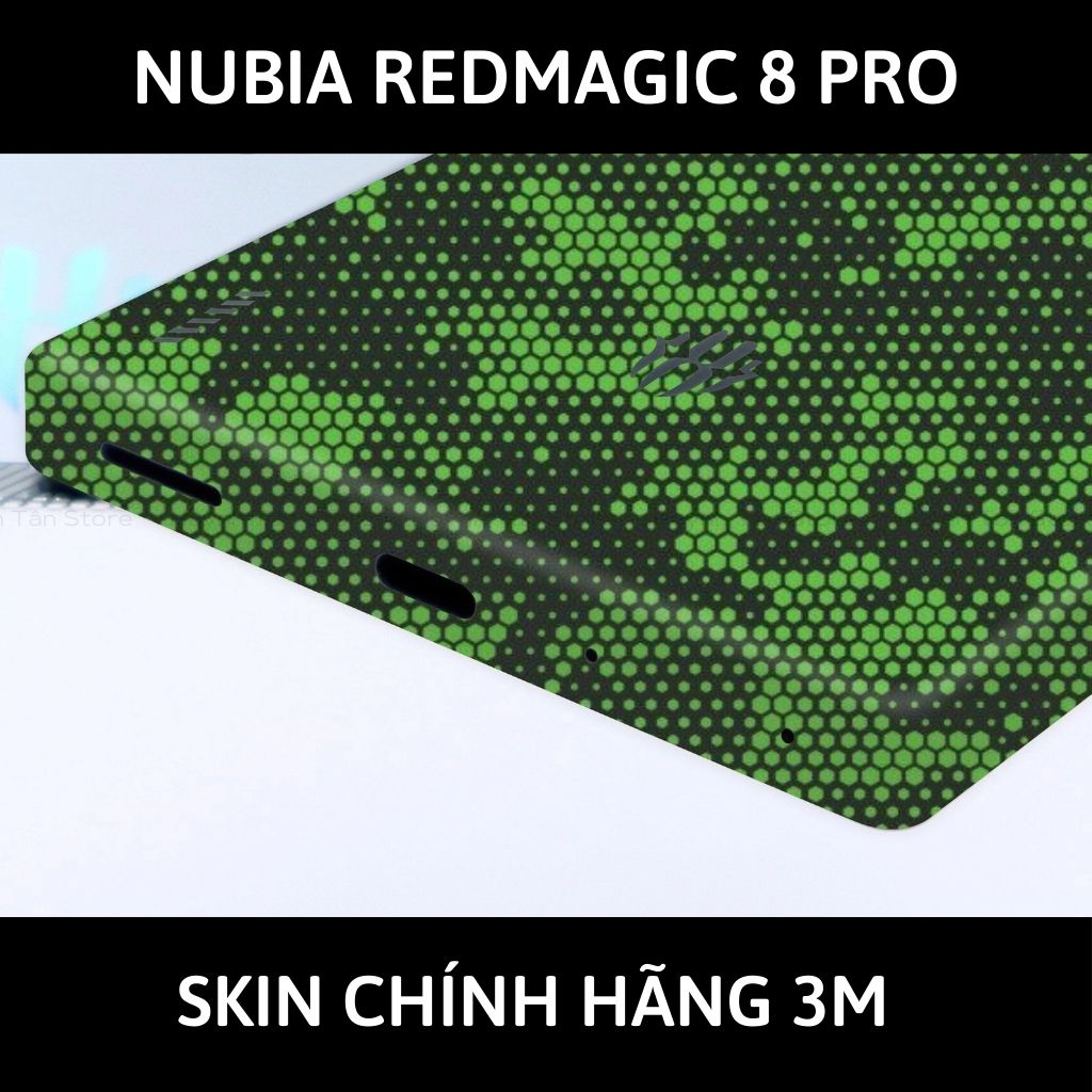Skin 3m Nubia Redmagic 8 Pro, 8 Pro Plus full body và camera nhập khẩu chính hãng USA phụ kiện điện thoại huỳnh tân store - Mamba Green - Warp Skin Collection