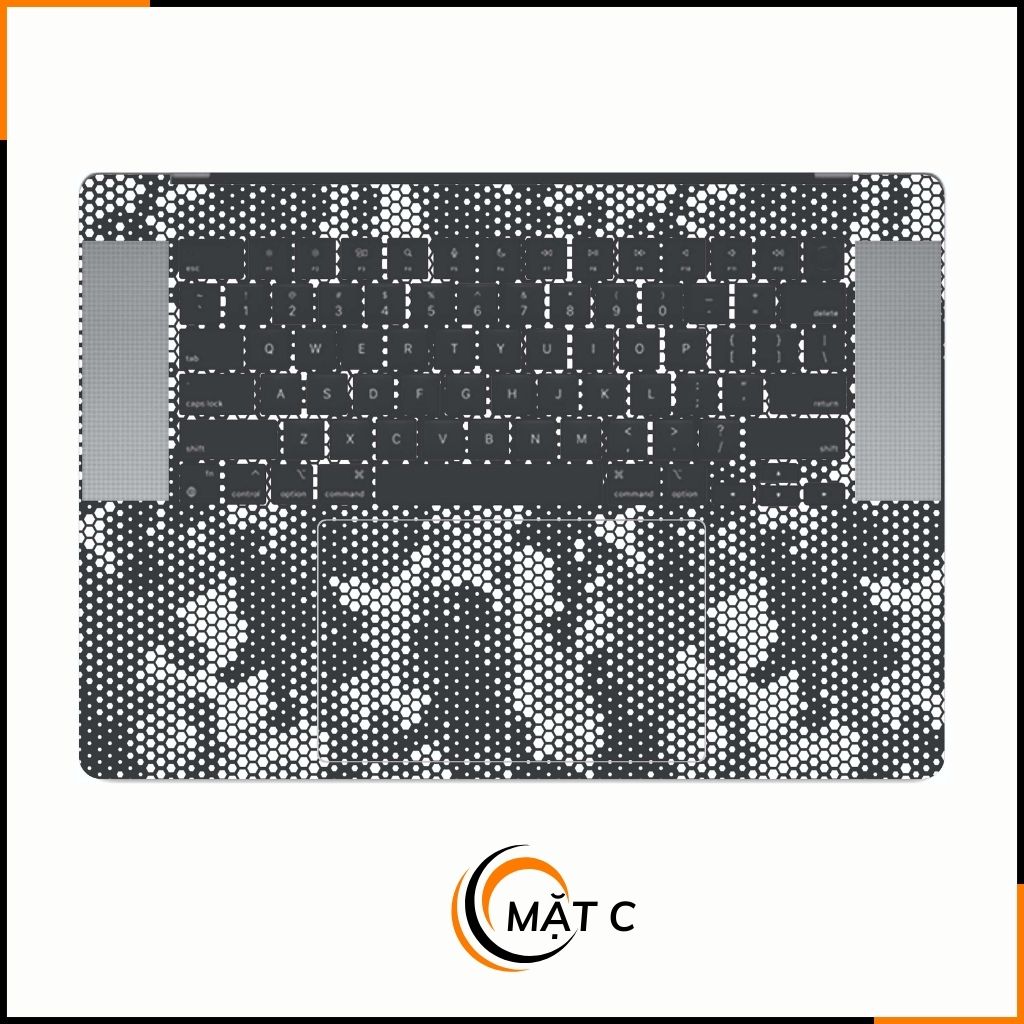 Dán skin macbook pro, macbook air chính hãng 3M nhập khẩu USA - SKIN 3M - MACBOOK - MAMBA WHITE - SK-B03-05 phụ kiện điện thoại huỳnh tân store