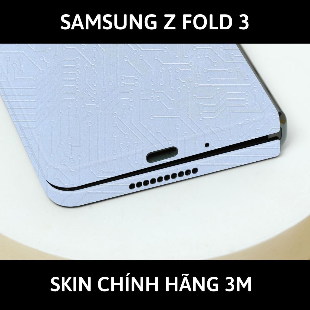 Skin 3m samsung galaxy Z Fold 4, Z Fold 3, Z Fold 2 full body và camera nhập khẩu chính hãng USA phụ kiện điện thoại huỳnh tân store - Electronic White 2022 - Warp Skin Collection