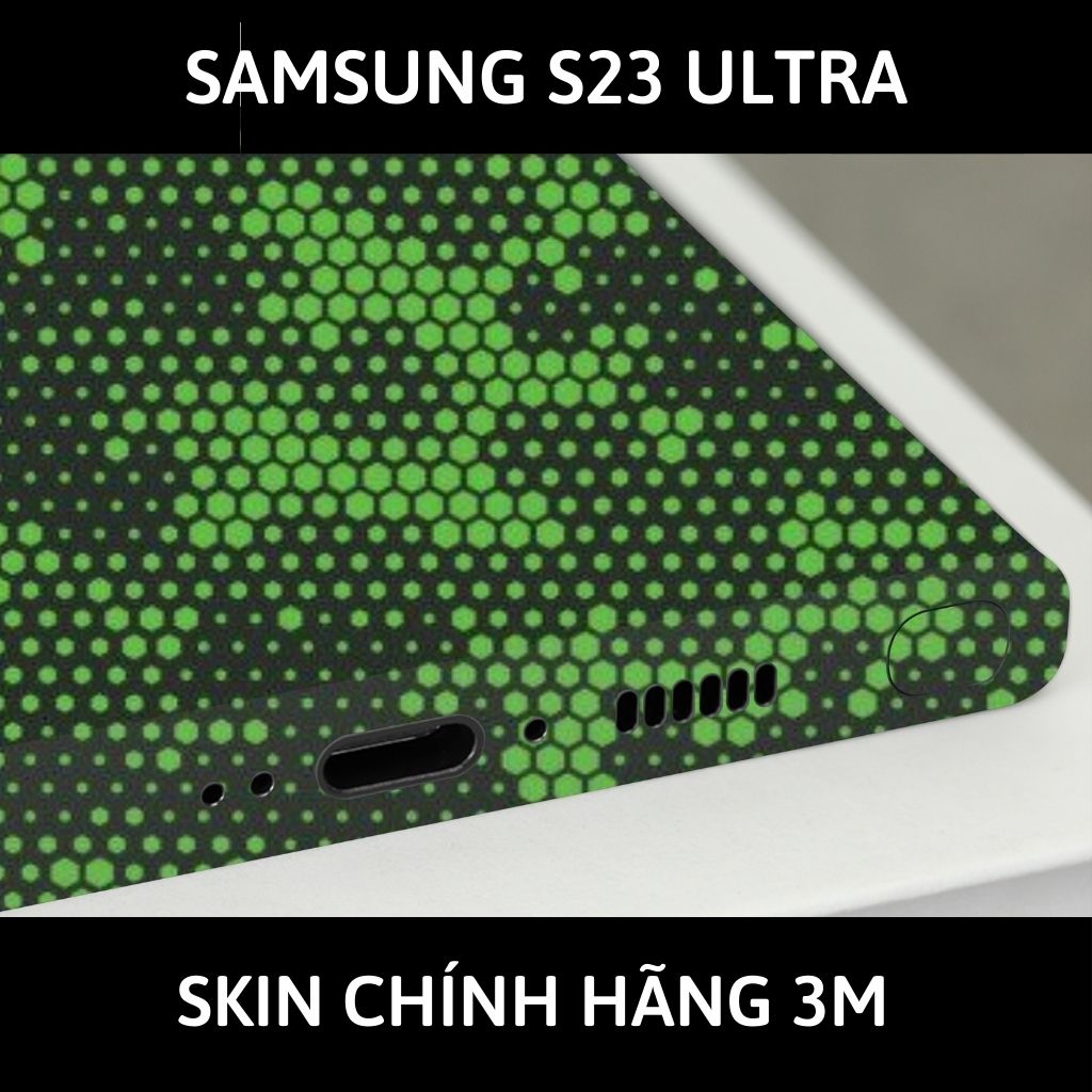 Skin 3m samsung galaxy s23, s23 plus, s23 ultra full body và camera nhập khẩu chính hãng USA phụ kiện điện thoại huỳnh tân store - Manba Green - Warp Skin Collection