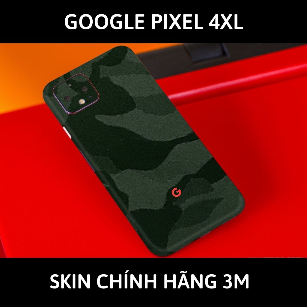 Skin 3m google Pixel 4XL, Pixel 4 full body và camera nhập khẩu chính hãng USA phụ kiện điện thoại huỳnh tân store - Camo Green - Warp Skin Collection