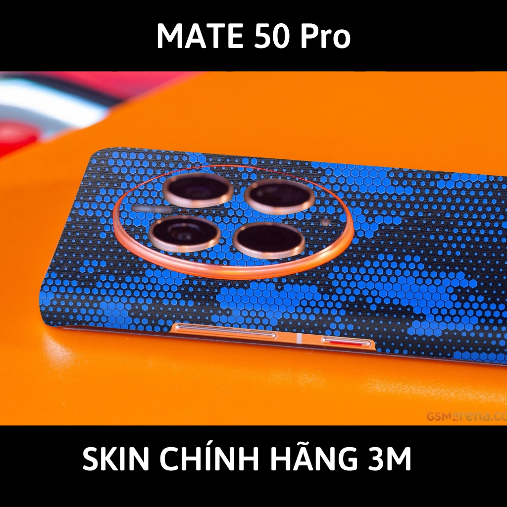 Dán skin điện thoại Huawei Mate 50 Pro full body và camera nhập khẩu chính hãng USA phụ kiện điện thoại huỳnh tân store - Mamba Blue - Warp Skin Collection