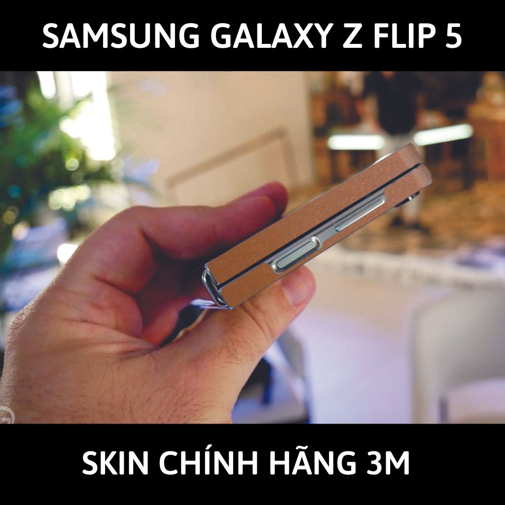 dán skin 3m samsung galaxy z flip 5 full body, camera phụ kiện điện thoại huỳnh tân store - Ochre Brown