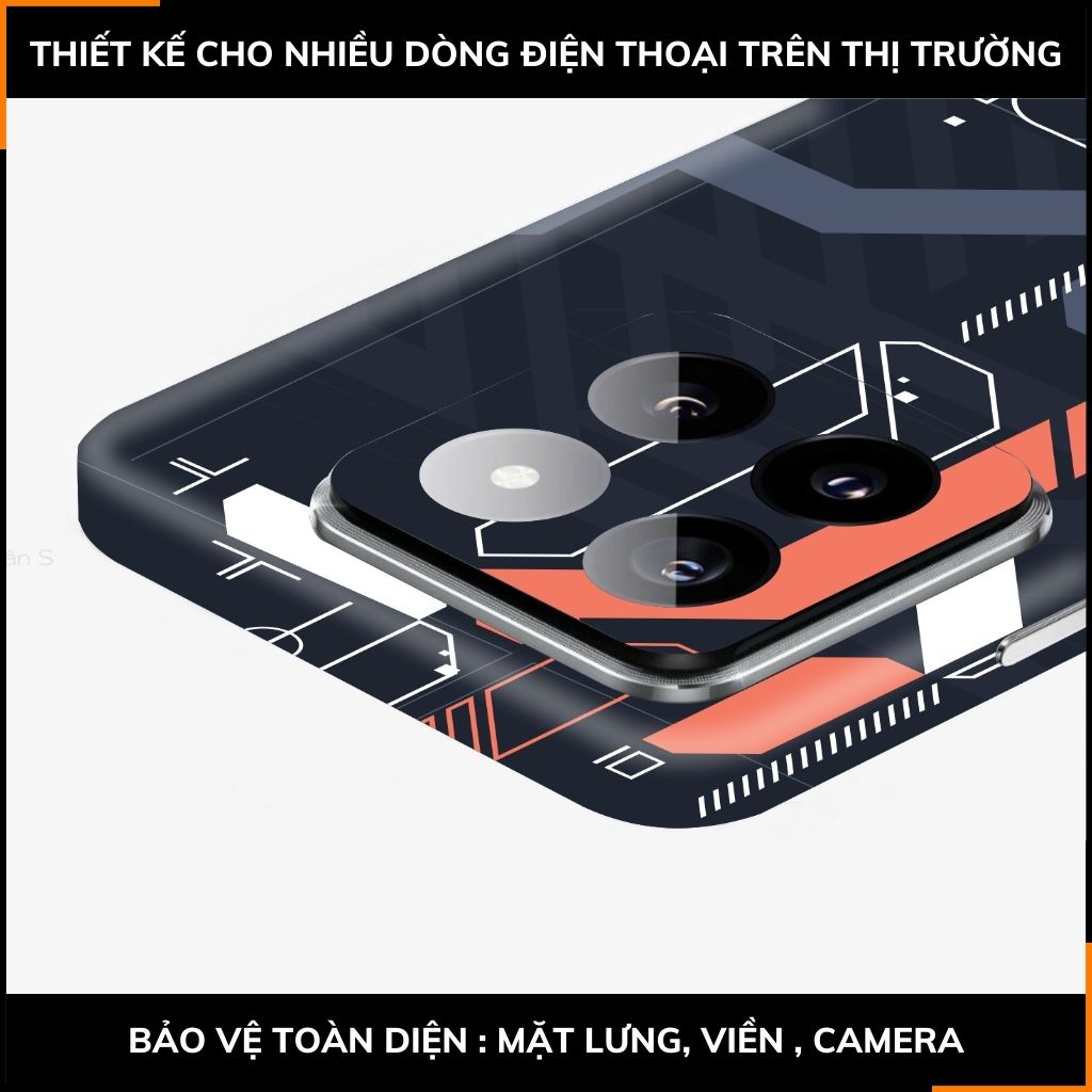 Dán skin điện thoại Xiaomi Mi 14 , Mi 14 Pro full body và camera nhập khẩu chính hãng USA in hình TECHNOLOGIC - SKD T08 phụ kiện điện thoại huỳnh tân store