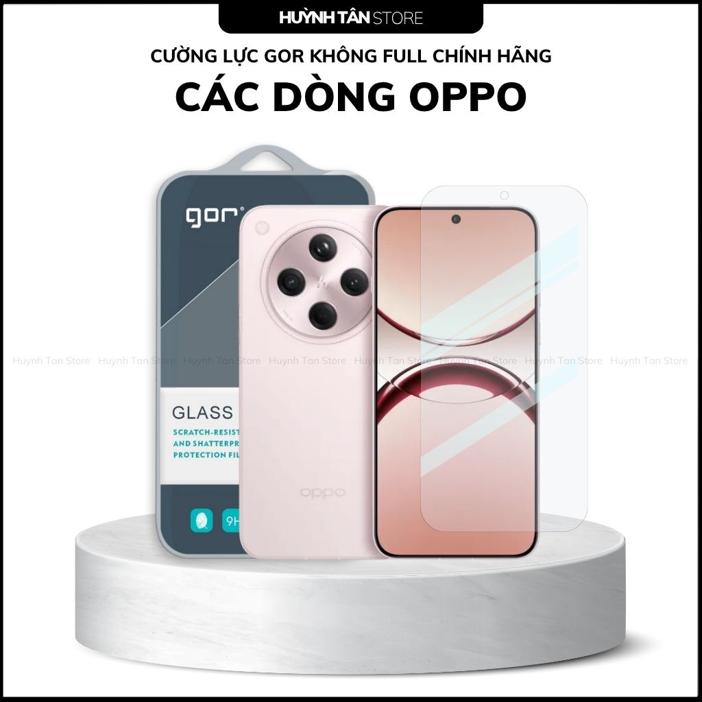 Kính cường lực trong suốt Oppo Find X9 Pro , X8 Ultra , X8s Plus KHÔNG FULL MÀN chống bám vân tay chính hãng GOR