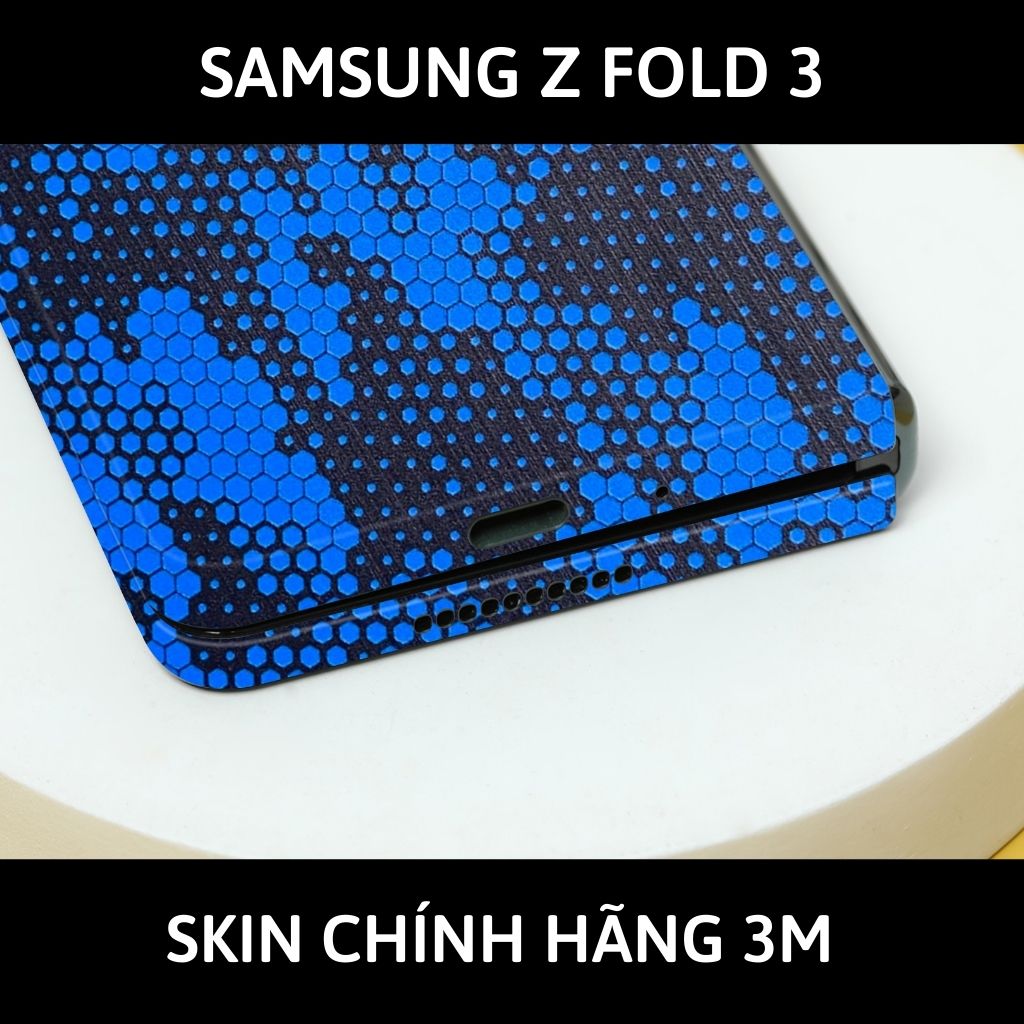 Skin 3m samsung galaxy Z Fold 4, Z Fold 3, Z Fold 2 full body và camera nhập khẩu chính hãng USA phụ kiện điện thoại huỳnh tân store - Mamba Blue - Warp Skin Collection