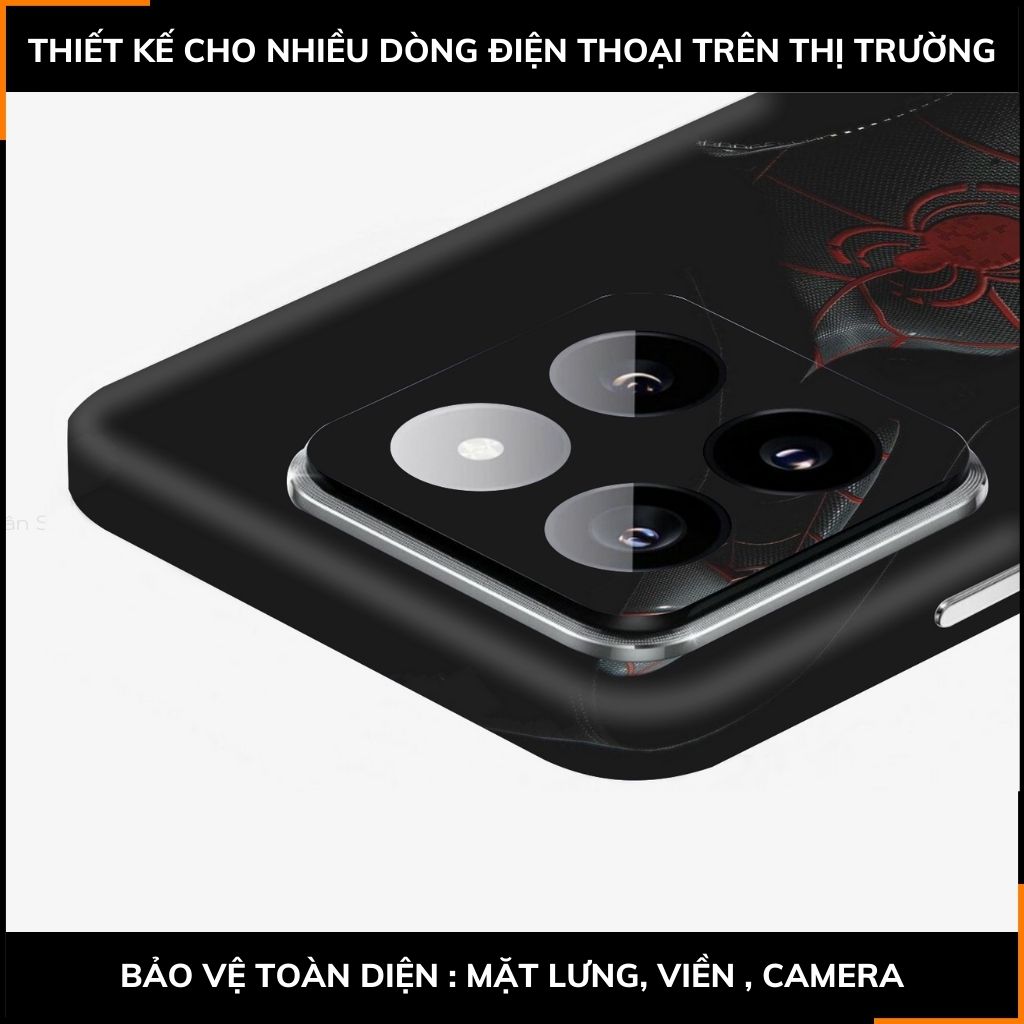 Dán skin điện thoại Xiaomi Mi 14 , Mi 14 Pro full body và camera nhập khẩu chính hãng USA in hình SPIDER MAN - SKD V01 phụ kiện điện thoại huỳnh tân store