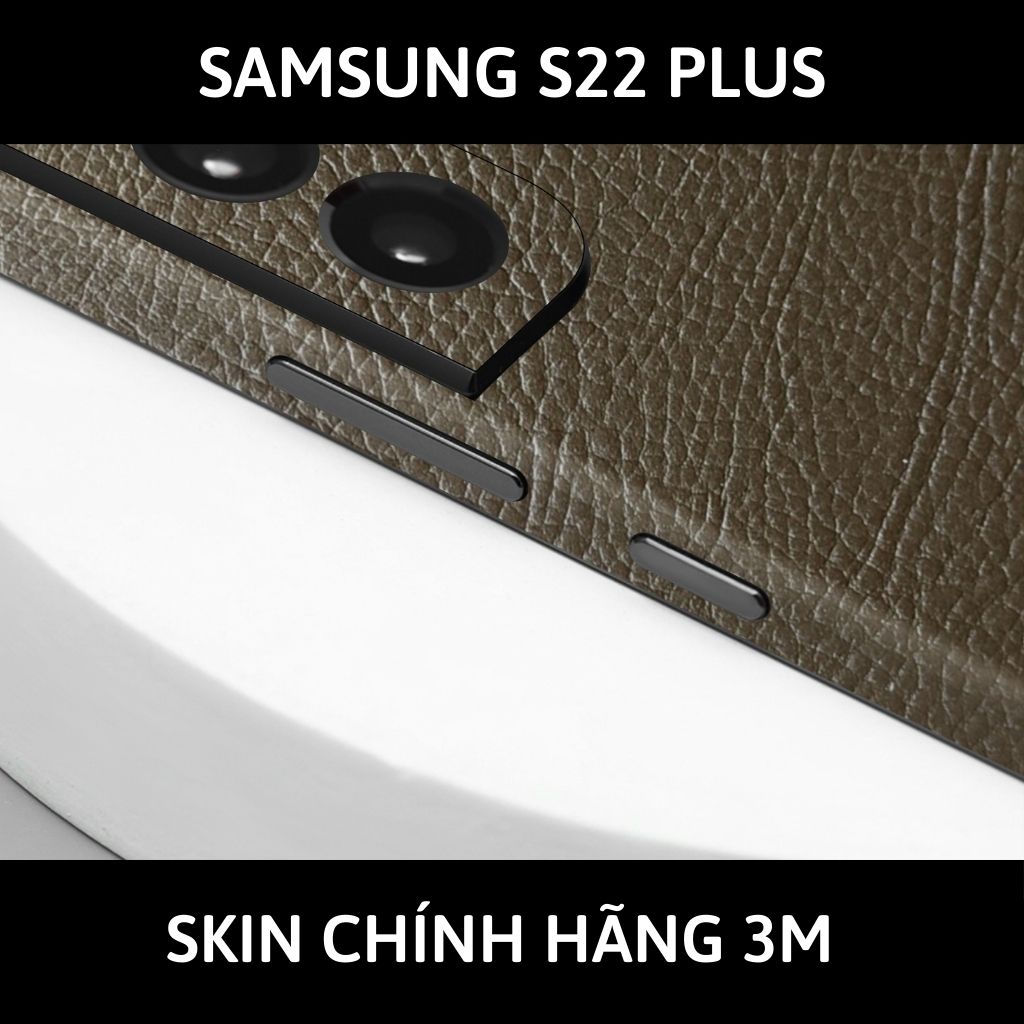 Skin 3m samsung galaxy S22 ultra , S22 plus, S22 full body và camera nhập khẩu chính hãng USA phụ kiện điện thoại huỳnh tân store - Hexis Brown Leather - Warp Skin Collection