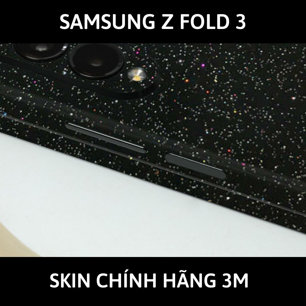 Skin 3m samsung galaxy Z Fold 4, Z Fold 3, Z Fold 2 full body và camera nhập khẩu chính hãng USA phụ kiện điện thoại huỳnh tân store - Galaxy Black - Warp Skin Collection
