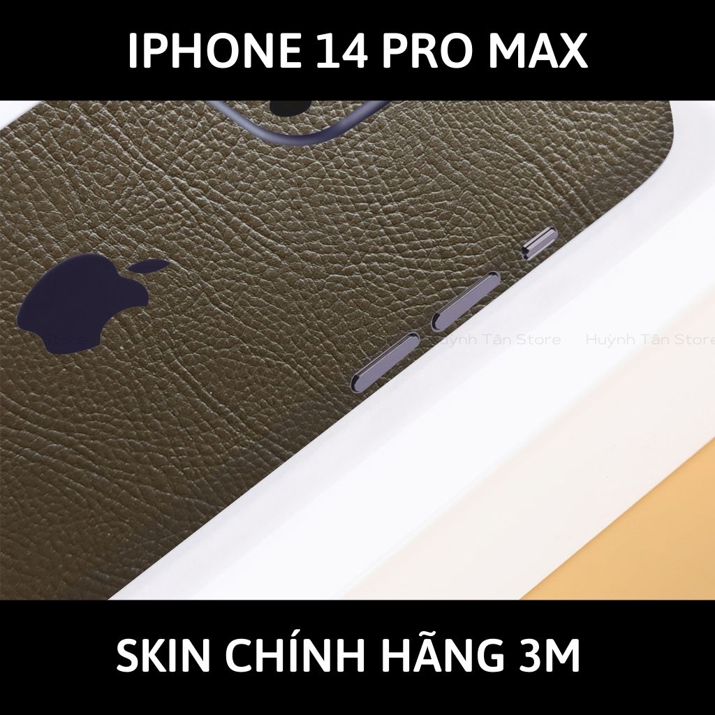 Skin 3m Iphone 14, Iphone 14 Pro, Iphone 14 Pro Max full body và camera nhập khẩu chính hãng USA phụ kiện điện thoại huỳnh tân store - Hexis Brown Leather - Warp Skin Collection