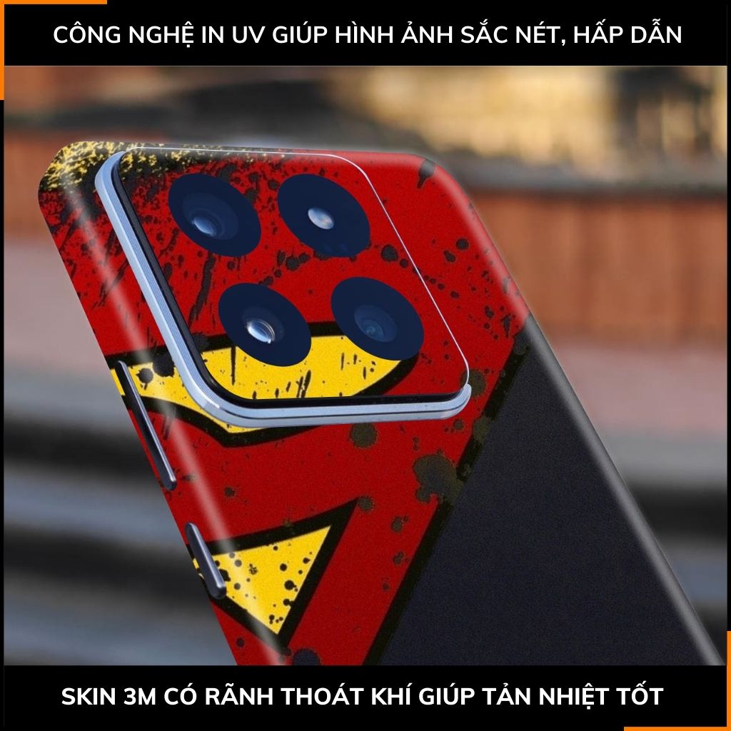 Dán skin điện thoại Xiaomi Mi 14 , Mi 14 Pro full body và camera nhập khẩu chính hãng USA in hình SUPER MAN - SKD Z06 phụ kiện điện thoại huỳnh tân store