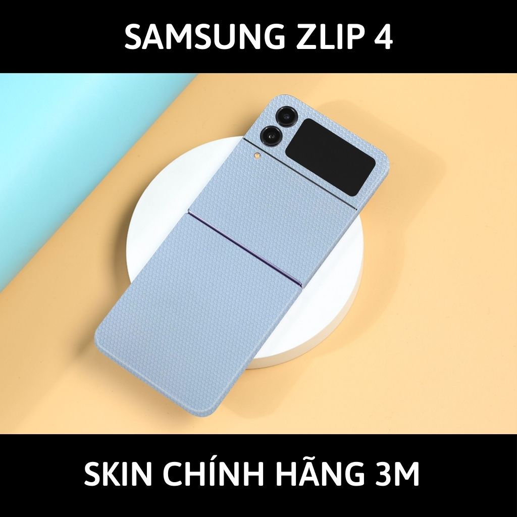 Skin 3m samsung galaxy Z Flip 4, Z Flip 3, Z Flip full body và camera nhập khẩu chính hãng USA phụ kiện điện thoại huỳnh tân store - Matrix White - Warp Skin Collection
