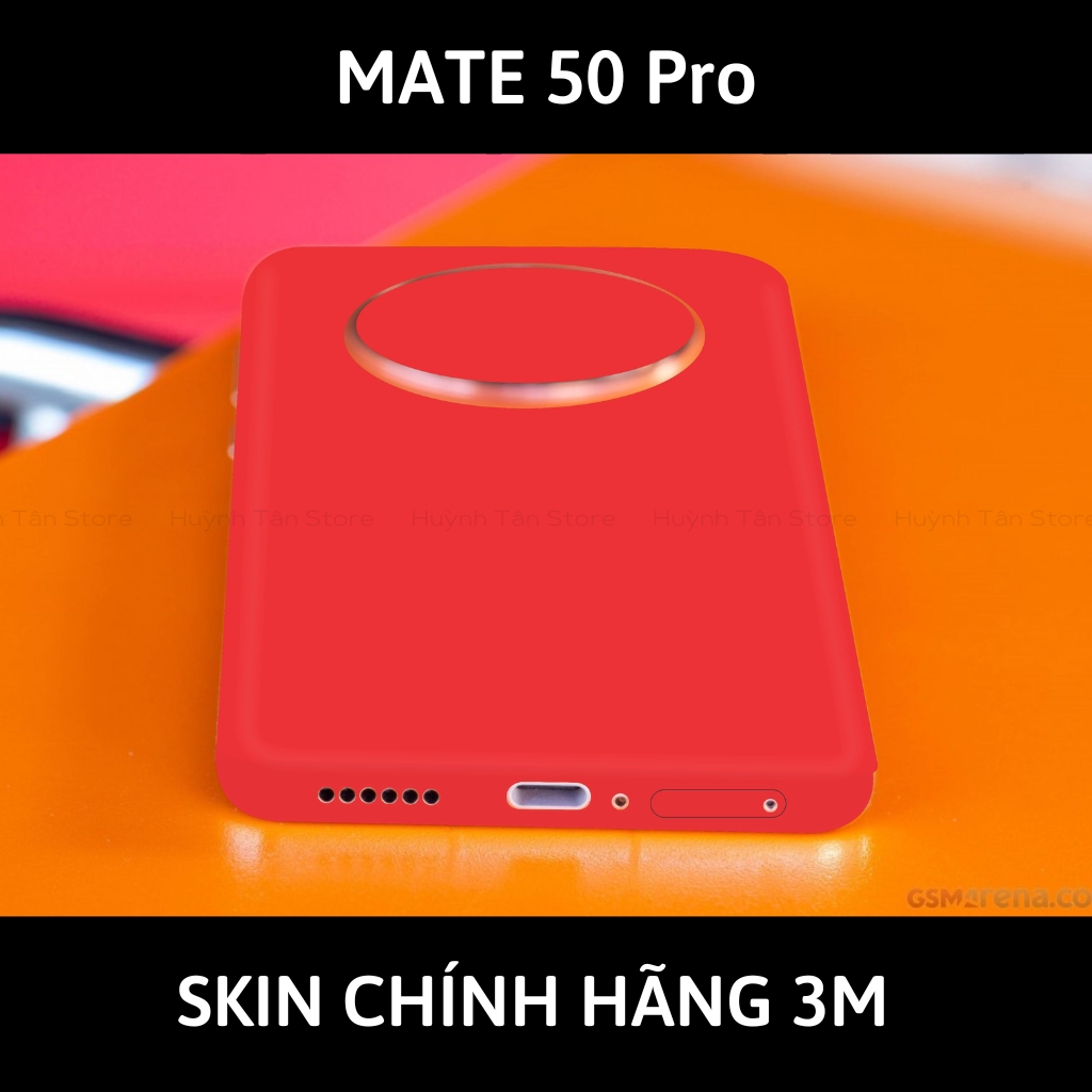 Dán skin điện thoại Huawei Mate 50 Pro full body và camera nhập khẩu chính hãng USA phụ kiện điện thoại huỳnh tân store - Matte Red - Warp Skin Collection