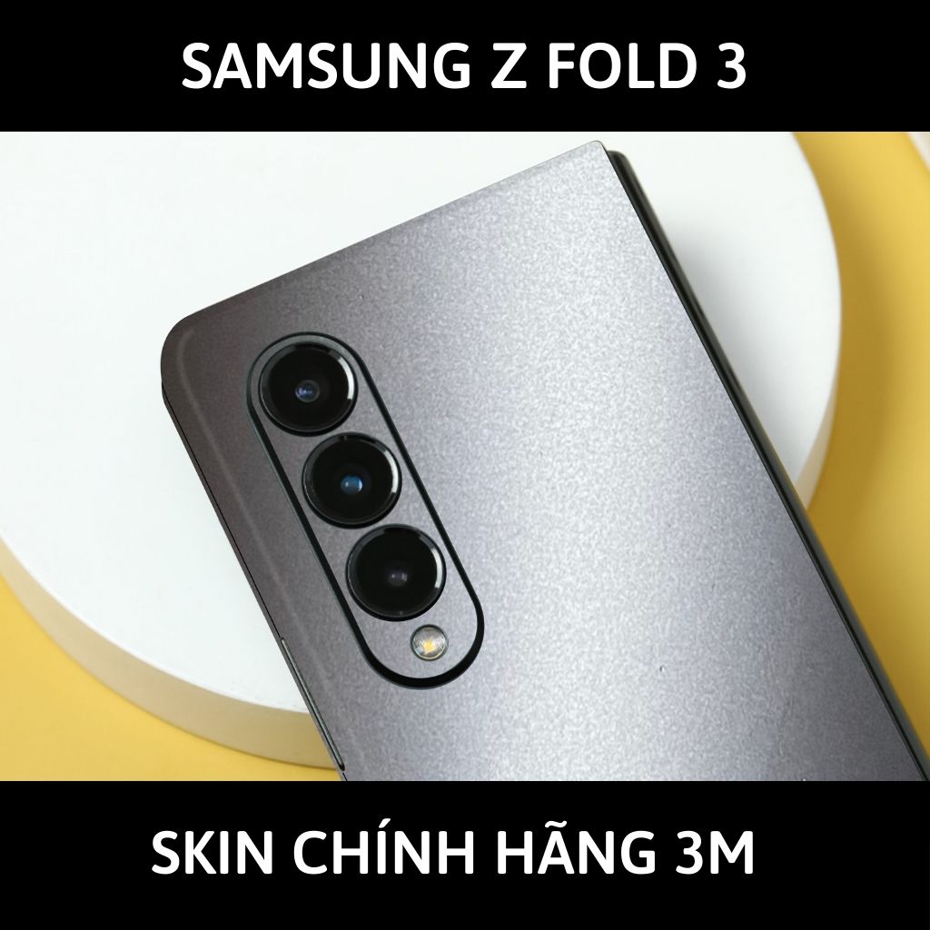 Skin 3m samsung galaxy Z Fold 4, Z Fold 3, Z Fold 2 full body và camera nhập khẩu chính hãng USA phụ kiện điện thoại huỳnh tân store - Alumium White - Warp Skin Collection