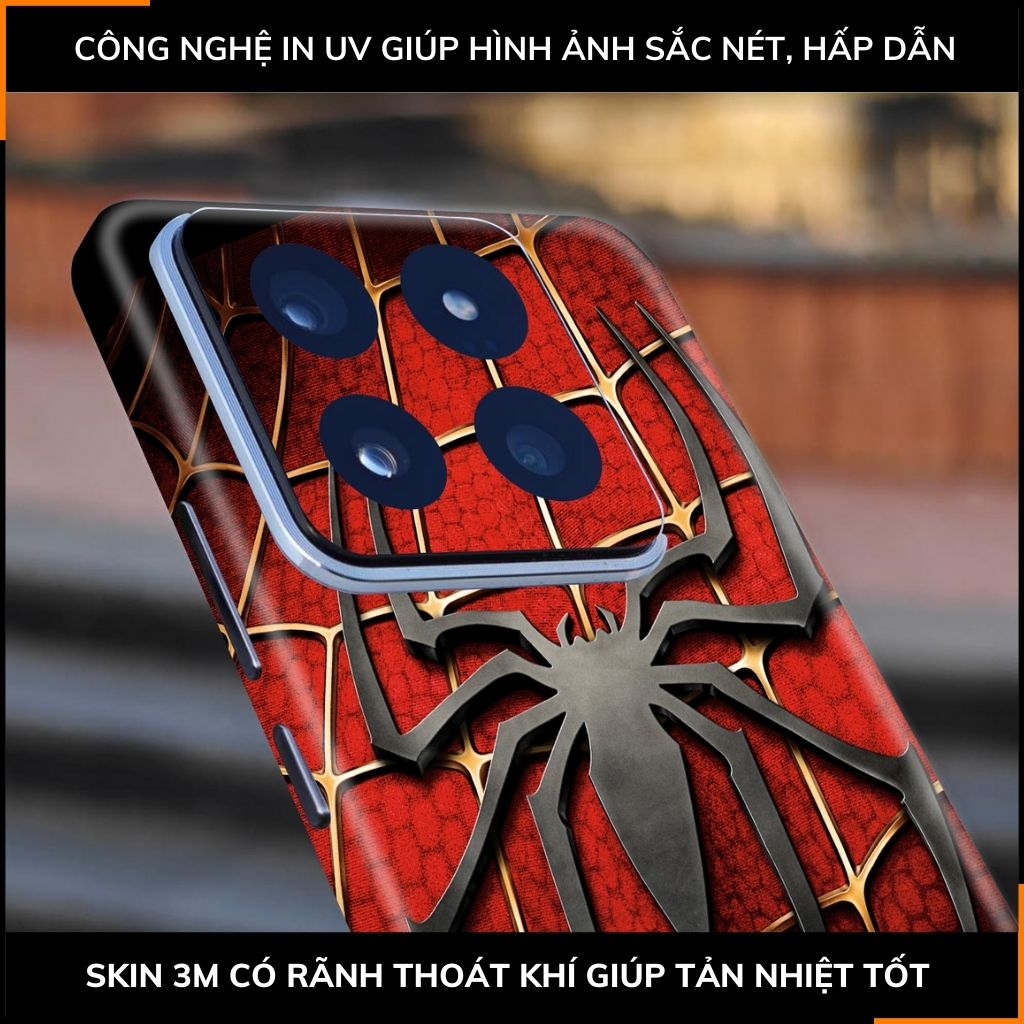 Dán skin điện thoại Xiaomi Mi 14 , Mi 14 Pro full body và camera nhập khẩu chính hãng USA in hình SPIDER MAN - SKD V09 phụ kiện điện thoại huỳnh tân store