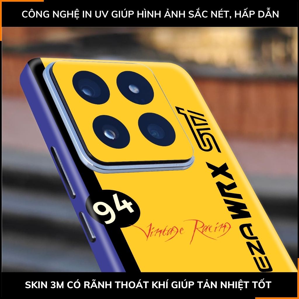 Dán skin điện thoại Xiaomi Mi 14 , Mi 14 Pro full body và camera nhập khẩu chính hãng USA in hình VINTAGE RACING - SKD O11 phụ kiện điện thoại huỳnh tân store