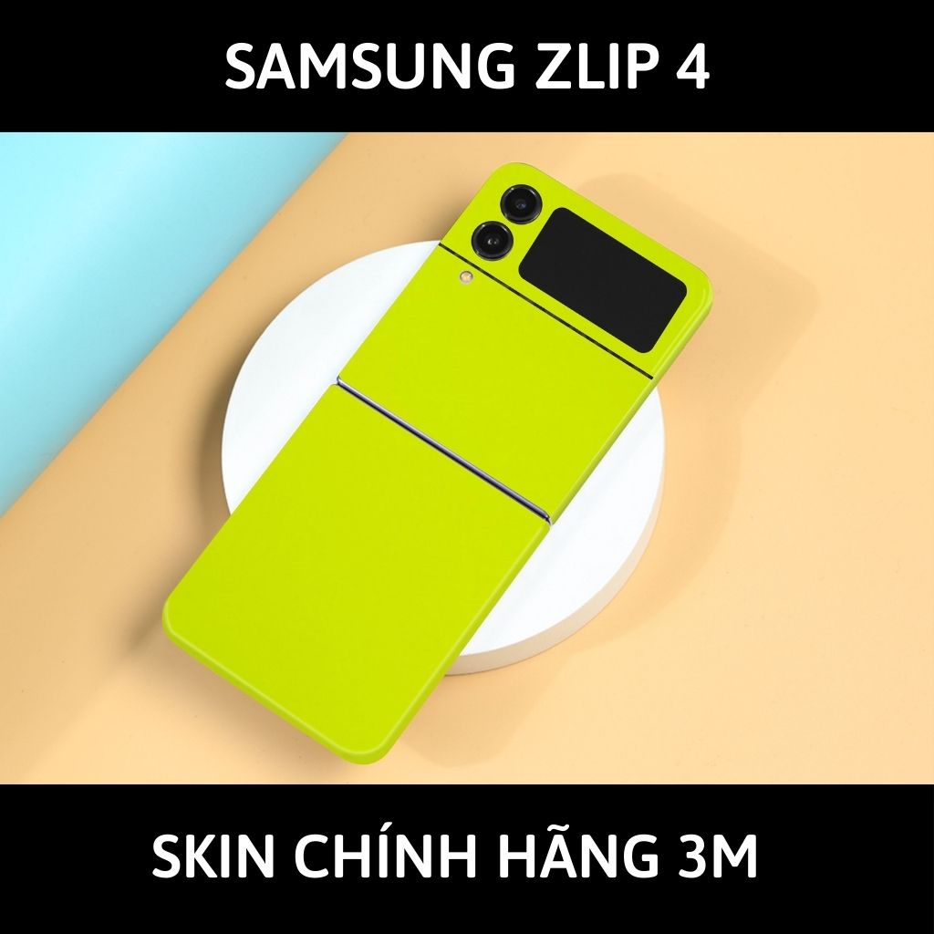 Skin 3m samsung galaxy Z Flip 4, Z Flip 3, Z Flip full body và camera nhập khẩu chính hãng USA phụ kiện điện thoại huỳnh tân store - Yellow Neo - Warp Skin Collection