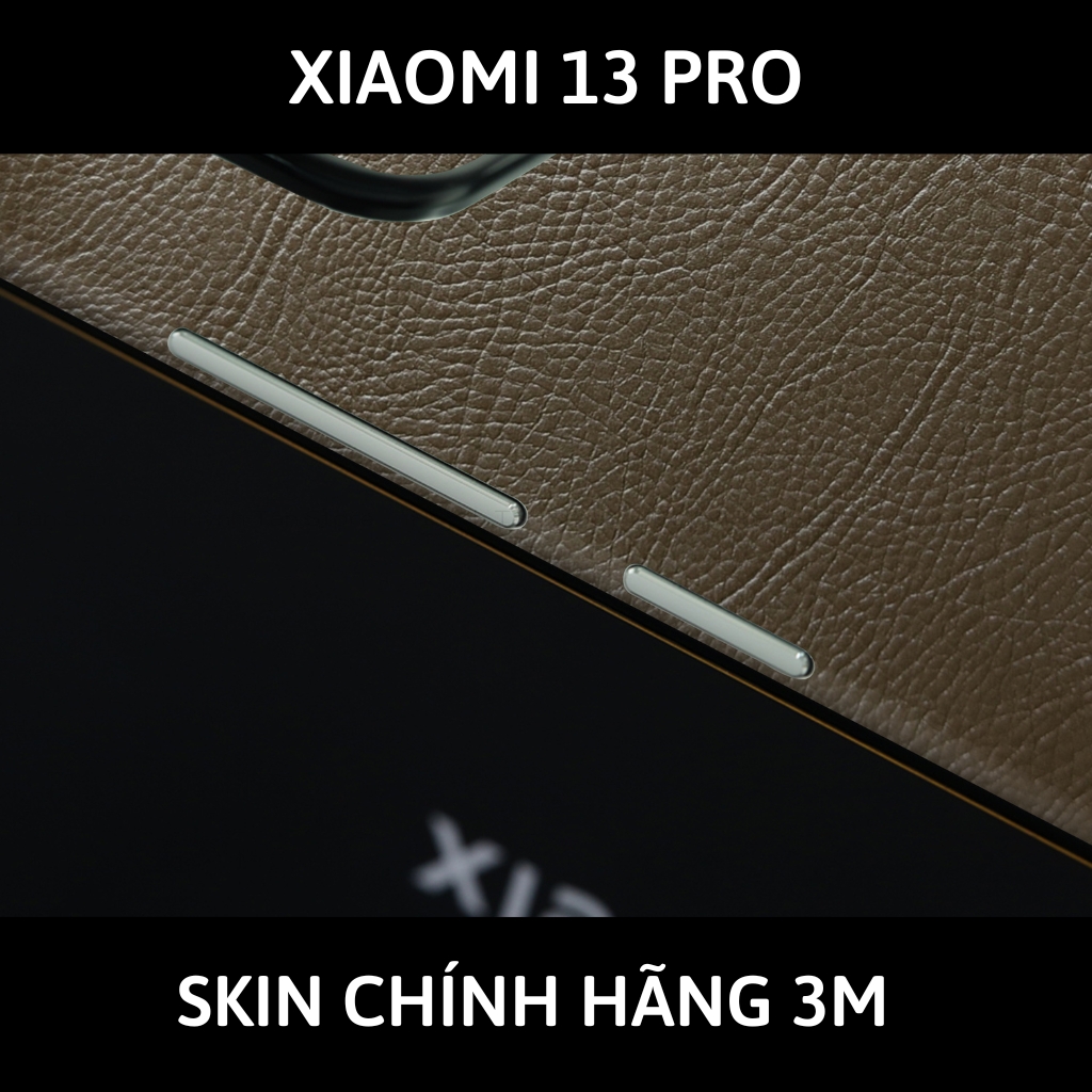 Skin 3m Mi 13 Ultra, Mi 13 Pro, Mi 13  full body và camera nhập khẩu chính hãng USA phụ kiện điện thoại huỳnh tân store - Hexis Brown Leather - Warp Skin Collection