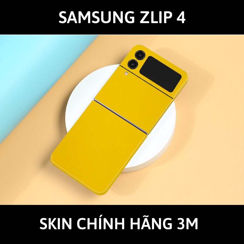 Skin 3m samsung galaxy Z Flip 4, Z Flip 3, Z Flip full body và camera nhập khẩu chính hãng USA phụ kiện điện thoại huỳnh tân store - Yellow Gloss - Warp Skin Collection