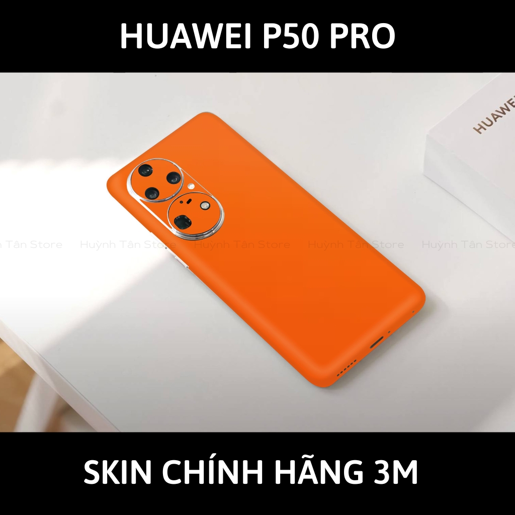 Dán skin điện thoại Huawei P50 Pro full body và camera nhập khẩu chính hãng USA phụ kiện điện thoại huỳnh tân store - Matte Oranger - Warp Skin Collection
